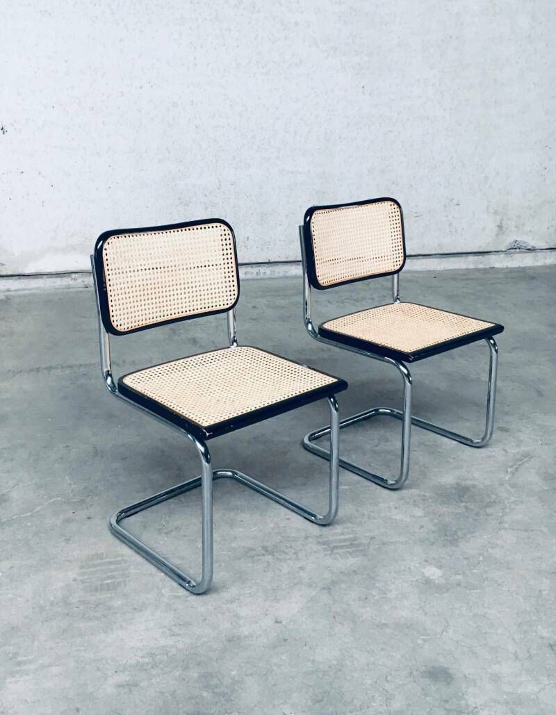 Bauhaus Design Cesca Eetkamerstoelen Set, Italië Jaren 1980 photo buy