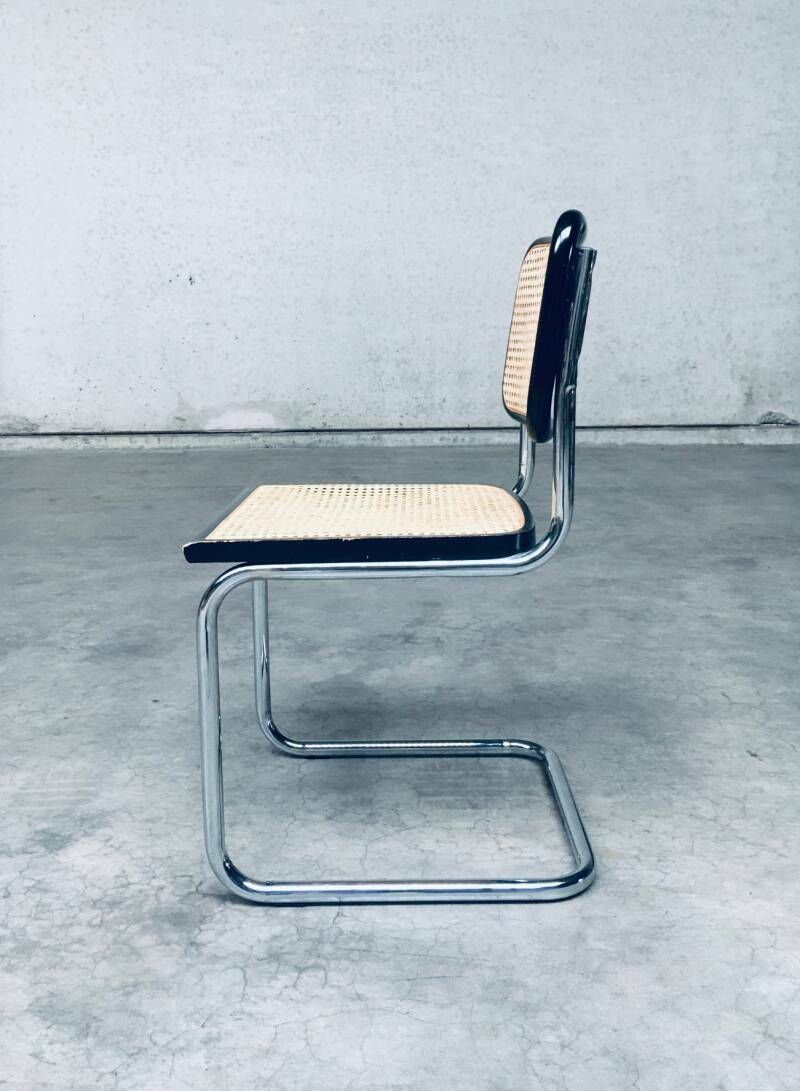 photo vintage Bauhaus Design Cesca Eetkamerstoelen Set, Italië Jaren 1980