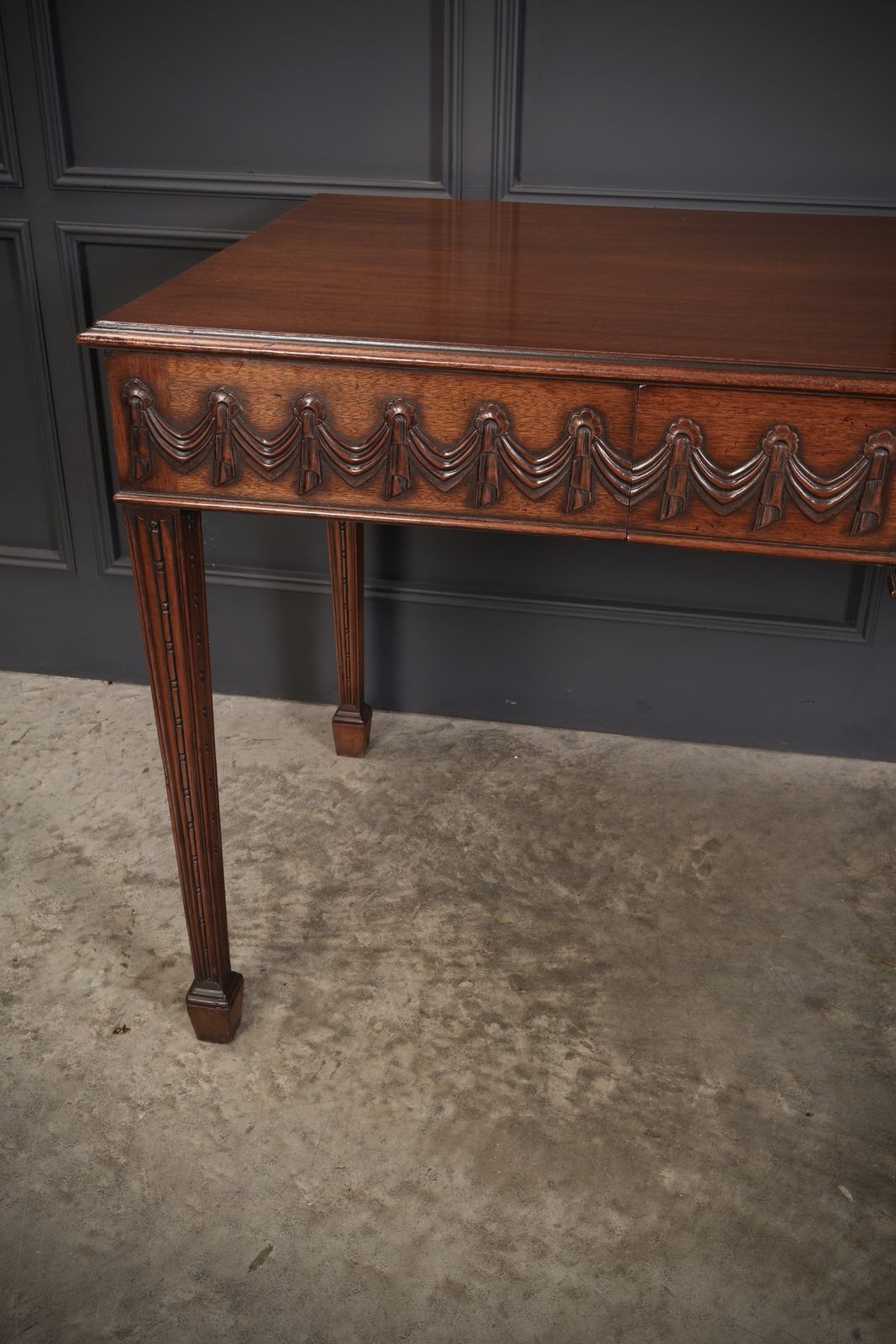 Large Sheraton Style Mahogany Serving Table photo vintage