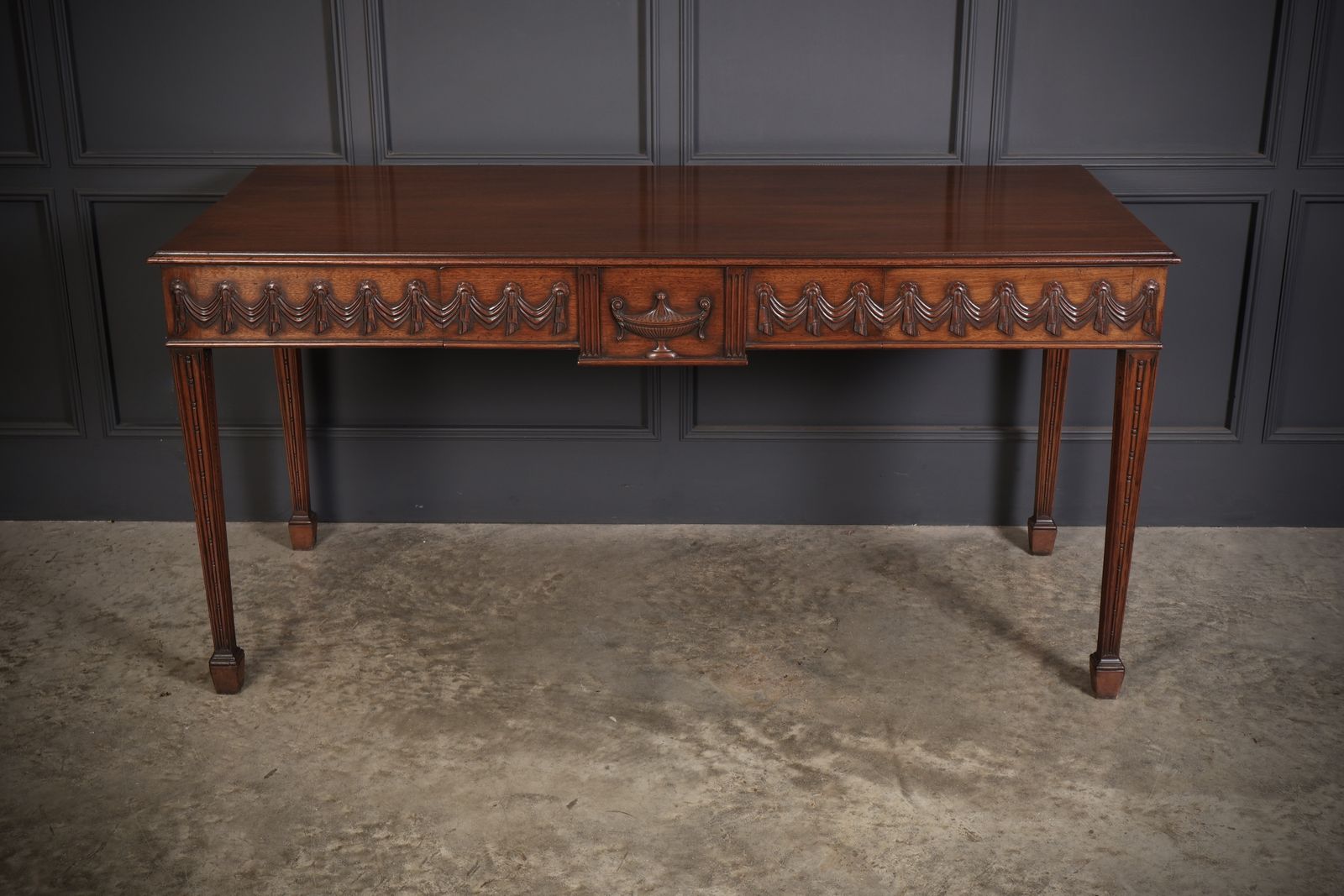 Furniture Large Sheraton Style Mahogany Serving Table photo