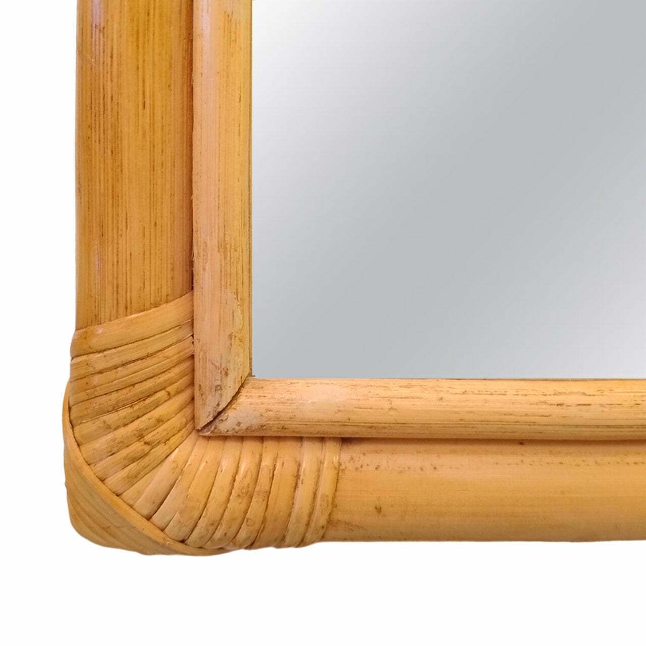 1960s Gorgeous Bamboo And Rattan Mirror And Console. Made In Italy photo Home Decor