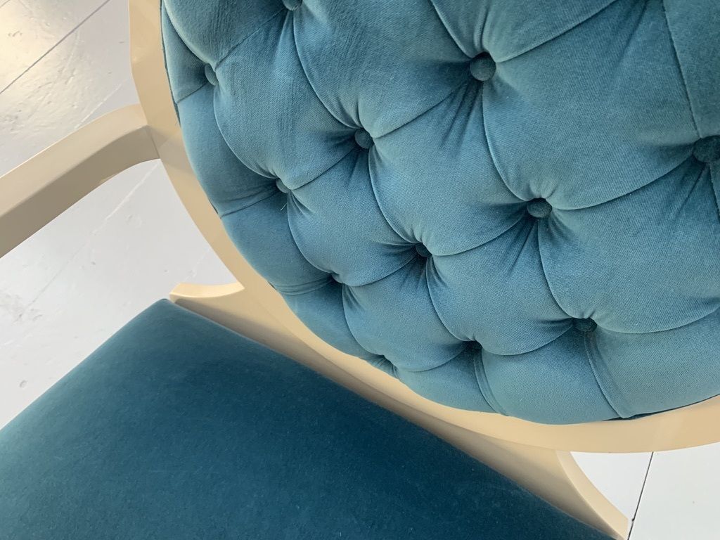 1900.0 Fendi Casa Occasional/Bedroom Armchair – In Blue Velvet photo