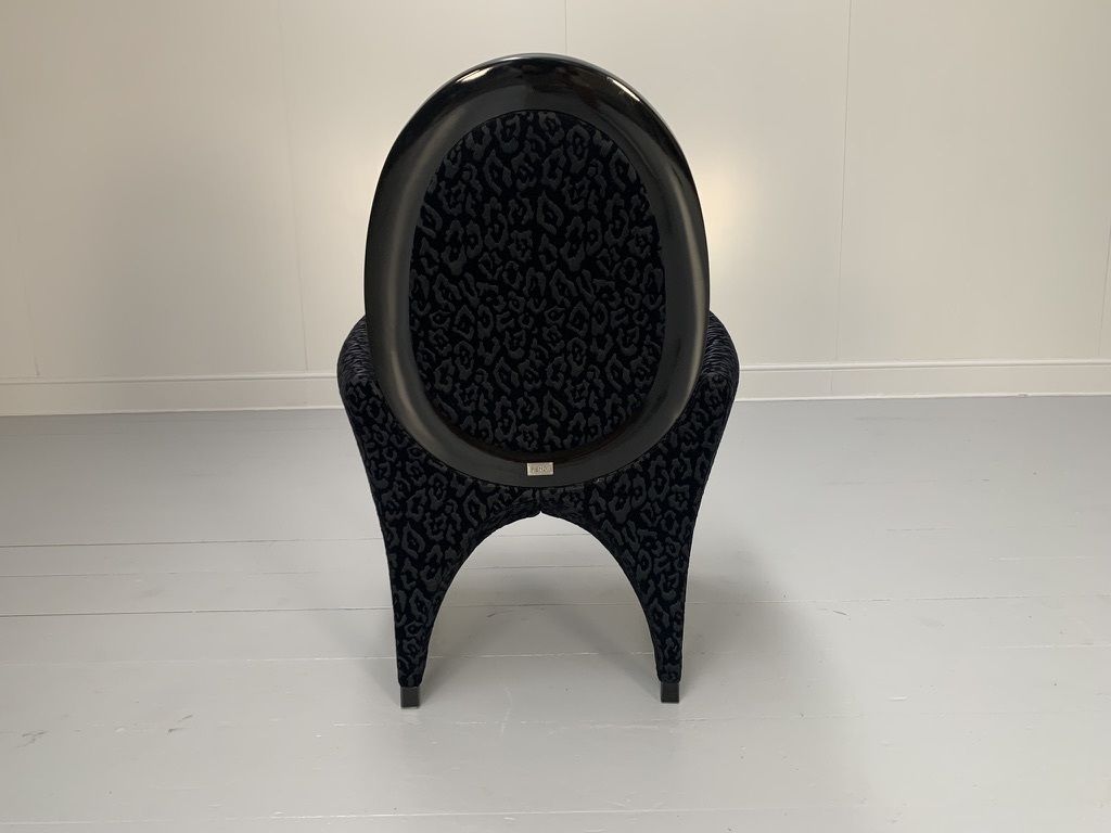 Fendi Casa Armchair – In Black Dark Grey Motif Fabric photo furniture