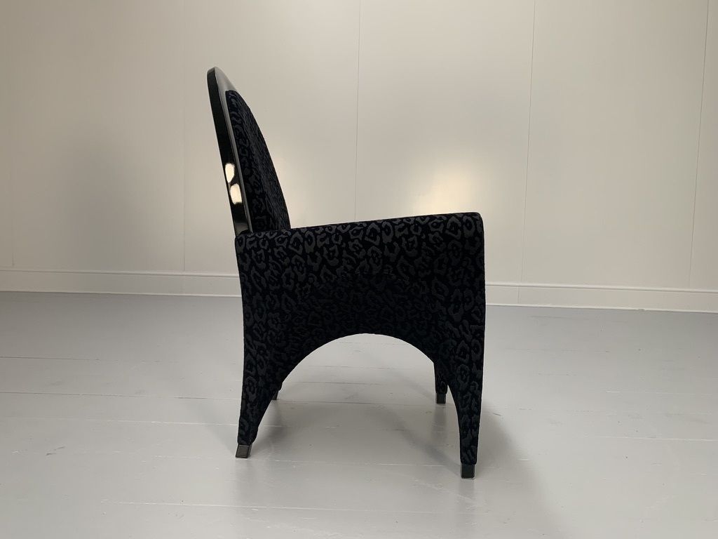 Fendi Casa Armchair – In Black Dark Grey Motif Fabric photo for sale
