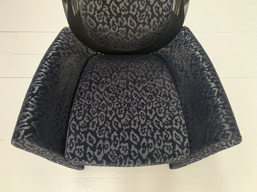 photo for sale Fendi Casa Armchair – In Black Dark Grey Motif Fabric