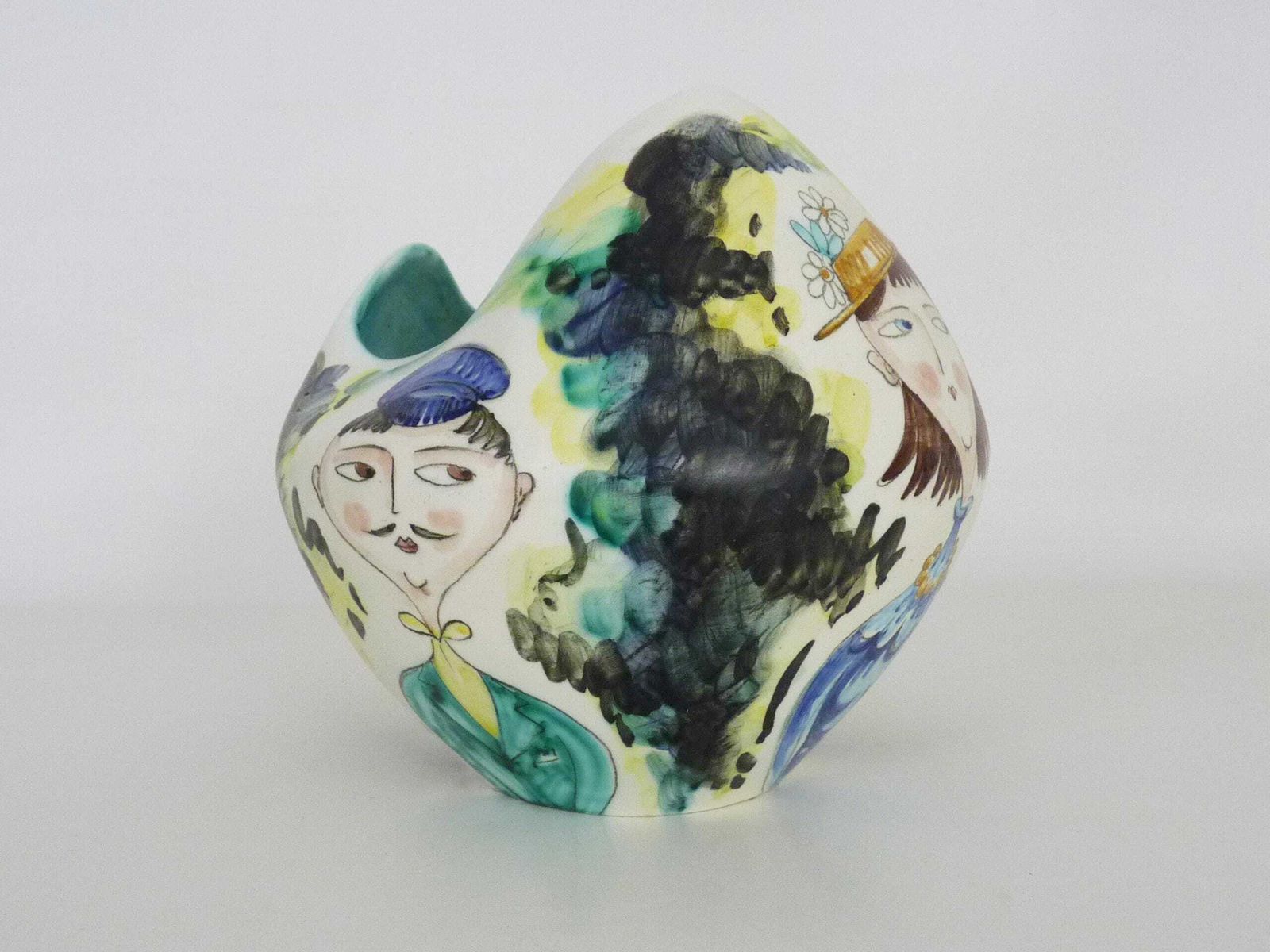 Mid Century Modern Ceramic Vase By Ceramica Campione, Signed, Italy, 1950s photo furniture