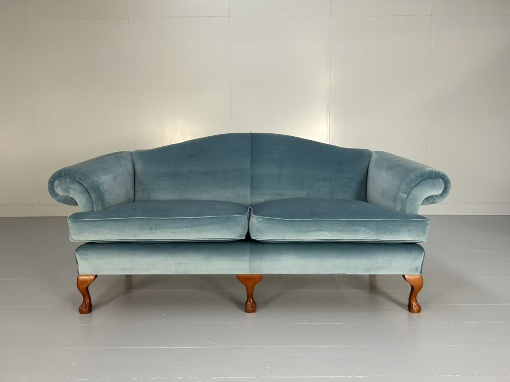 Wesley Barrell “Marlborough” 3 Seat Sofa – In Pale Blue Velvet photo furniture