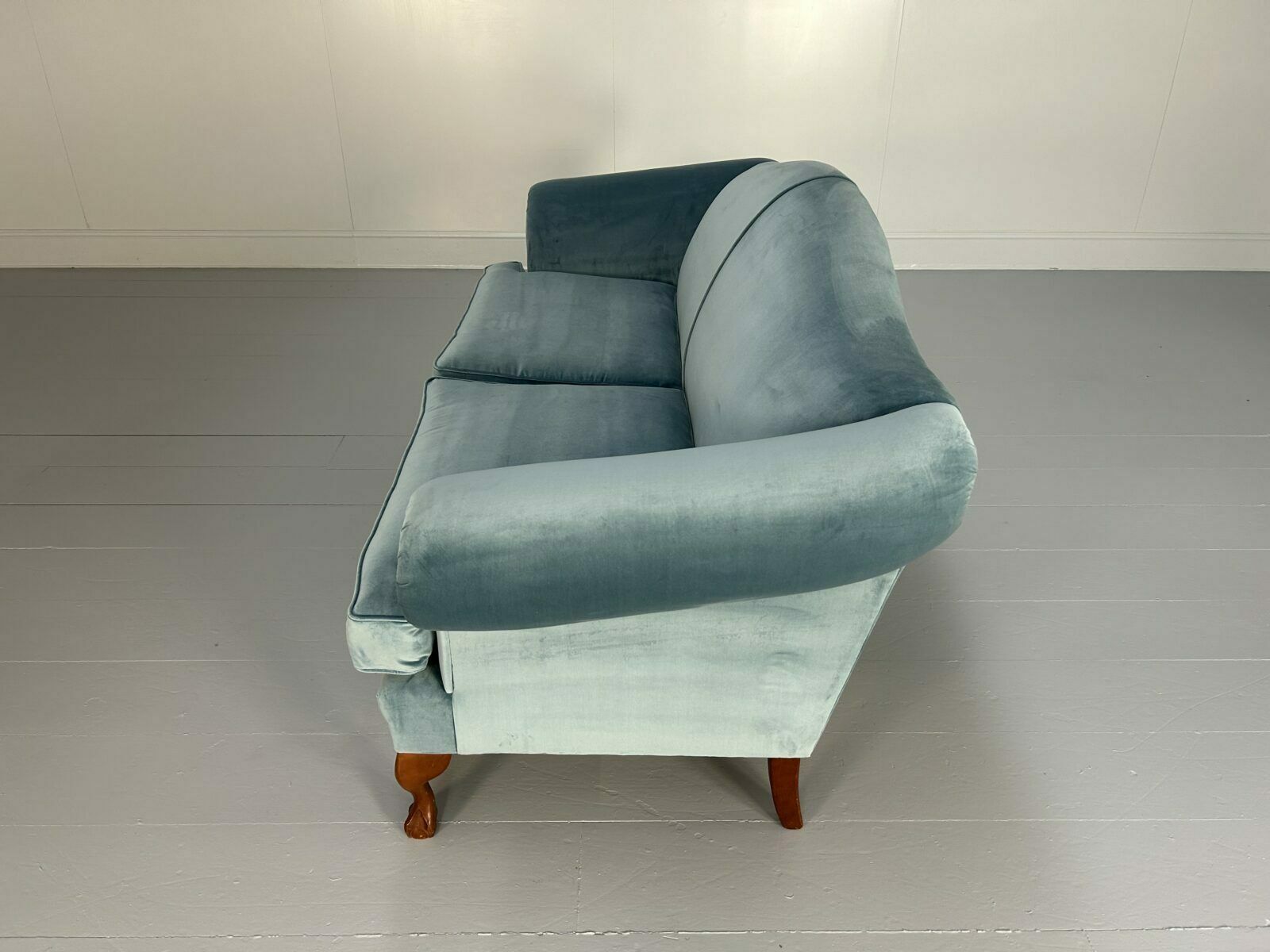 Wesley Barrell “Marlborough” 3 Seat Sofa – In Pale Blue Velvet photo vintage