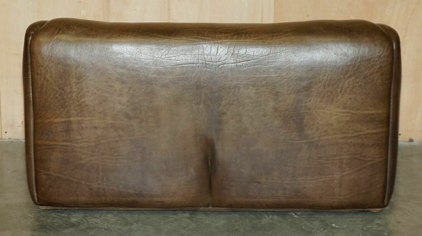 8000.0 Restored De Sede Ds47 Reclining Brown Buffalo Neck Leather Sofa Part Of A Suite photo
