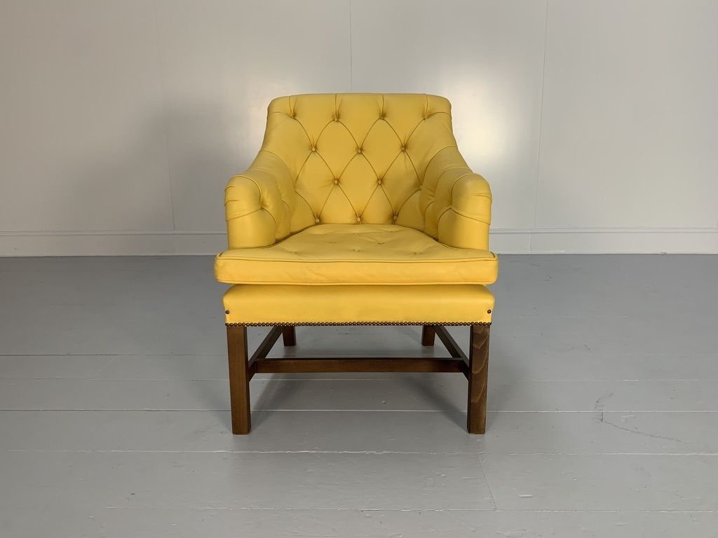 George Smith “Georgian” Armchair – In Yellow Leather