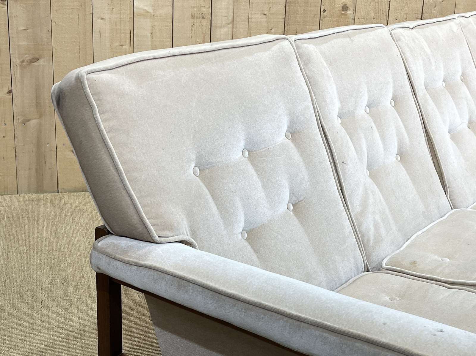 Scandinavian 4 Seater Sofa From The 70s, In Teak photo for sale
