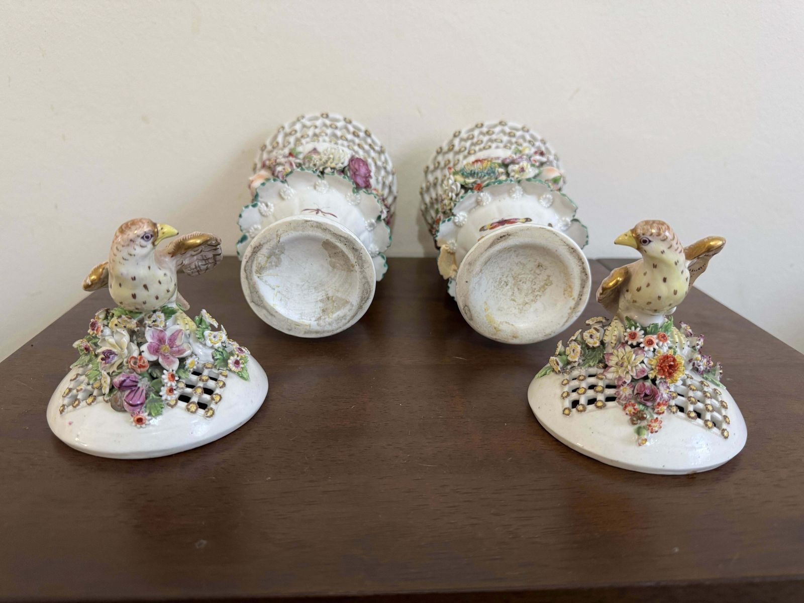 18th Century Pair Of Derby Frill Vases, Circa 1760 photo vinterior