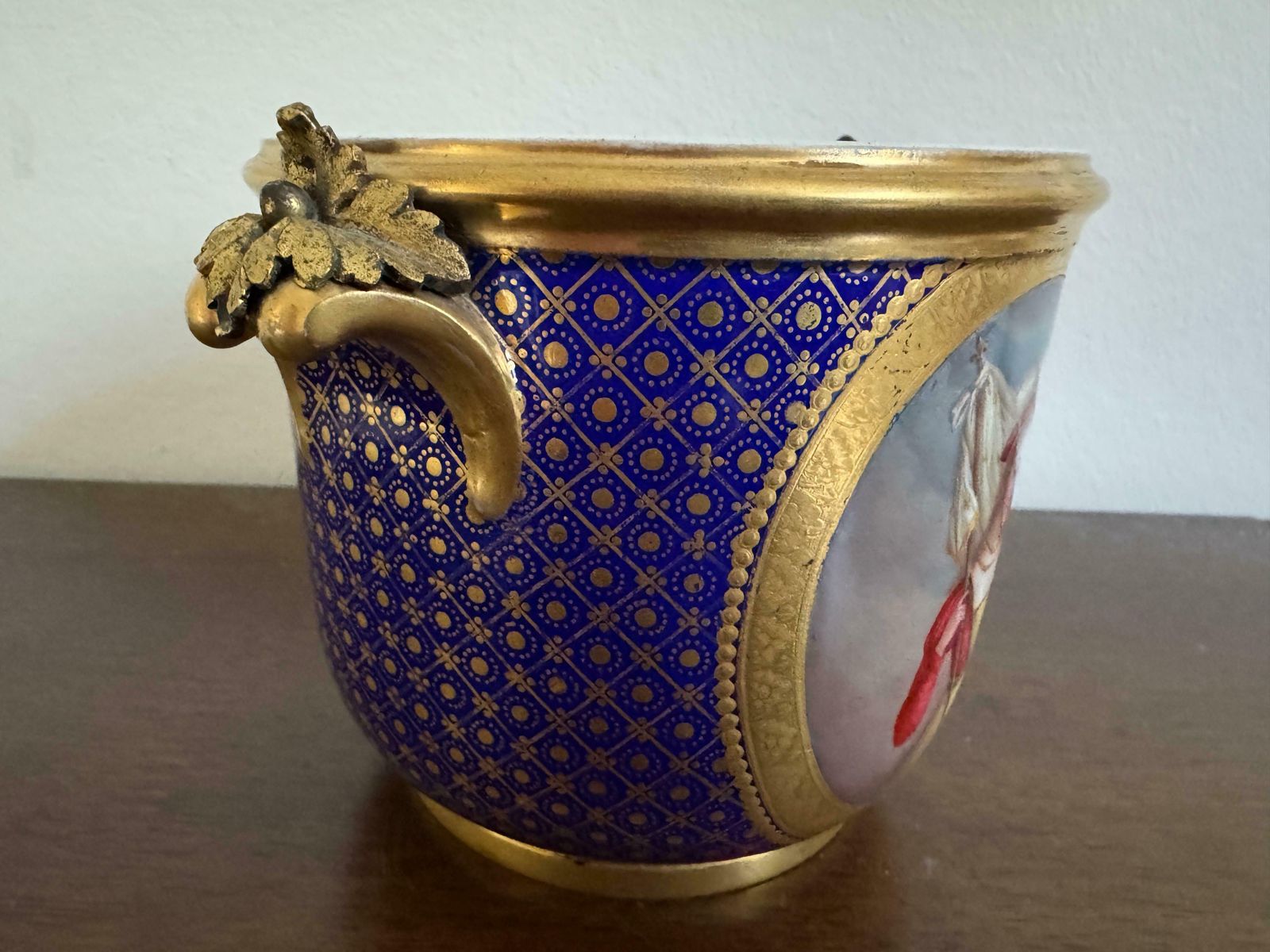 18th Century Sèvres Style Porcelain Bottle Cooler (Seaux A Bouteille) photo for sale