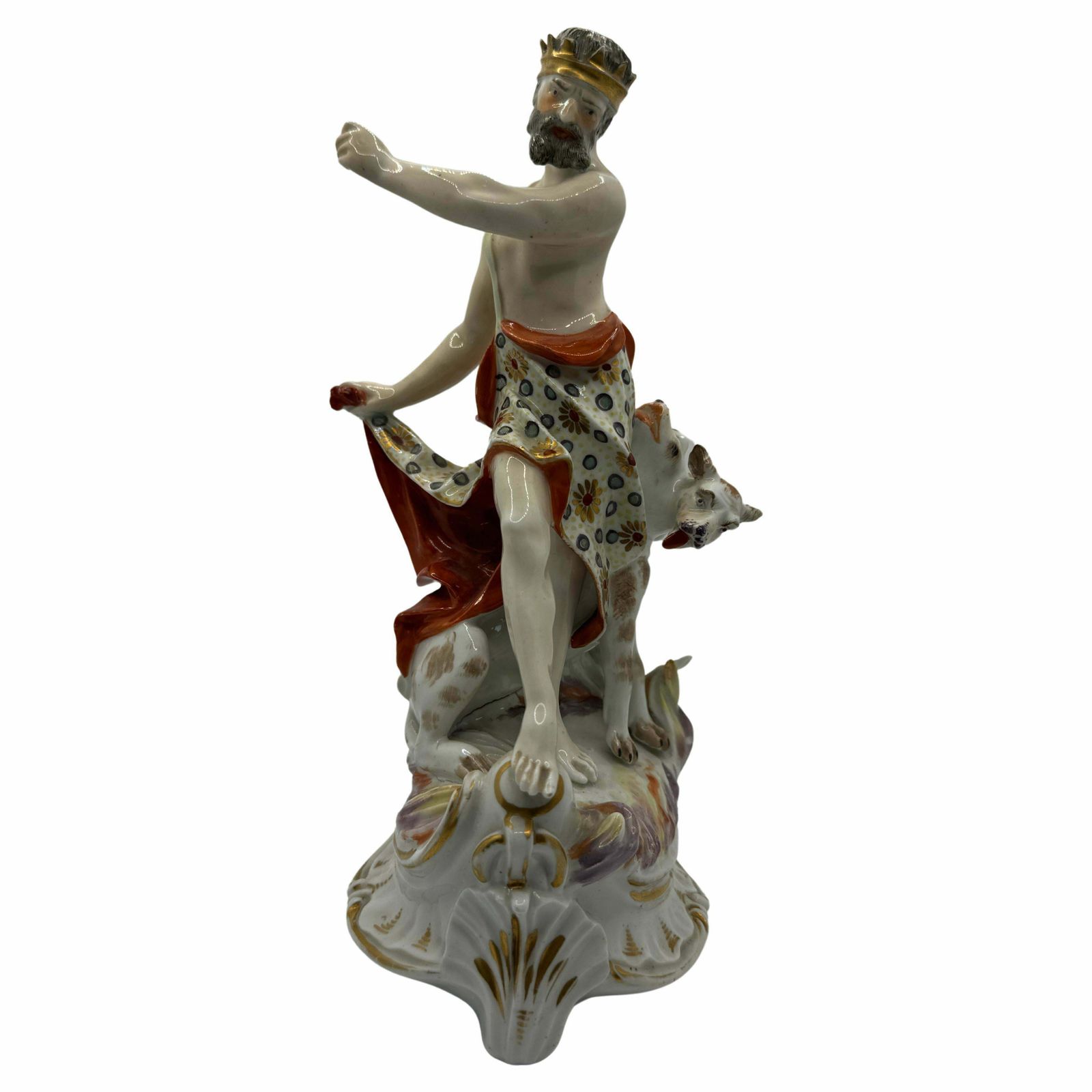18th Century Derby Porcelain Figure Group Of Pluto And Cerberus