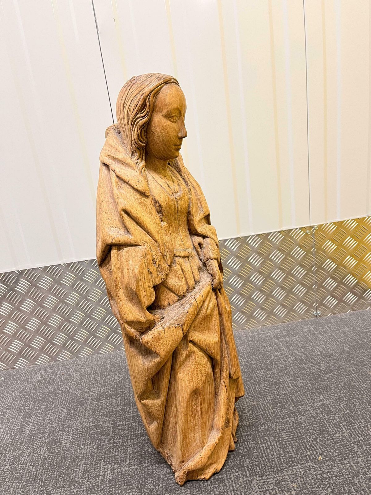 photo for sale Pair Of 16th Century Carved Oak Saints