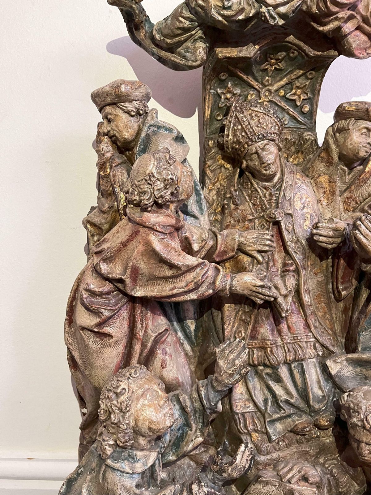 Early 16th Century Stone Carving   'The Death Of A Prelate' photo Art