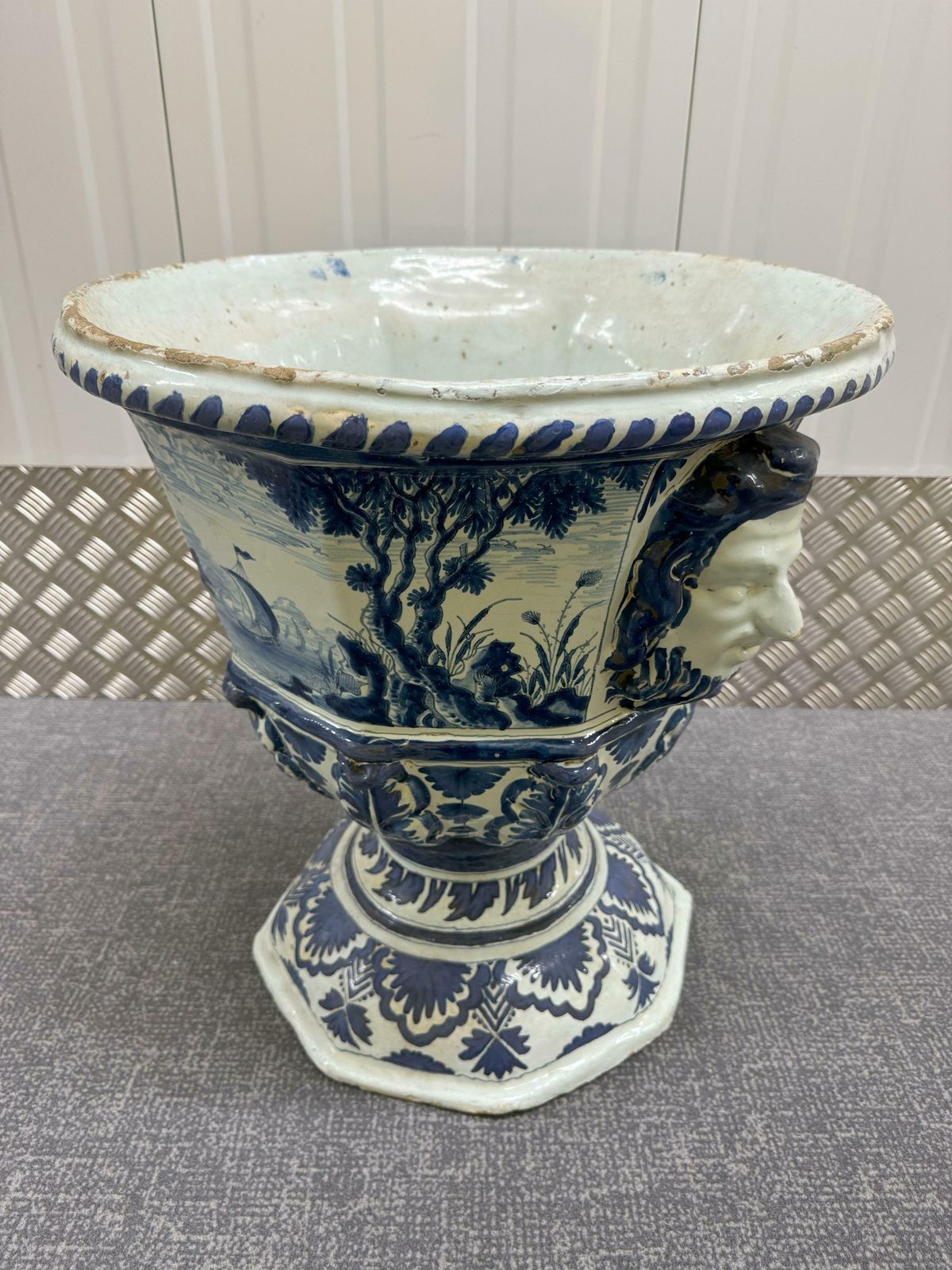 18th Century Large Delft Garden Urn photo furniture
