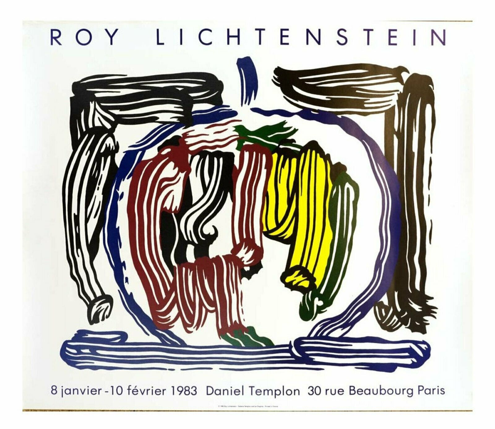 Roy Lichtenstein Roy Lichtenstein At Daniel Templon Galerie 1983 Beaubourg Paris, 1983