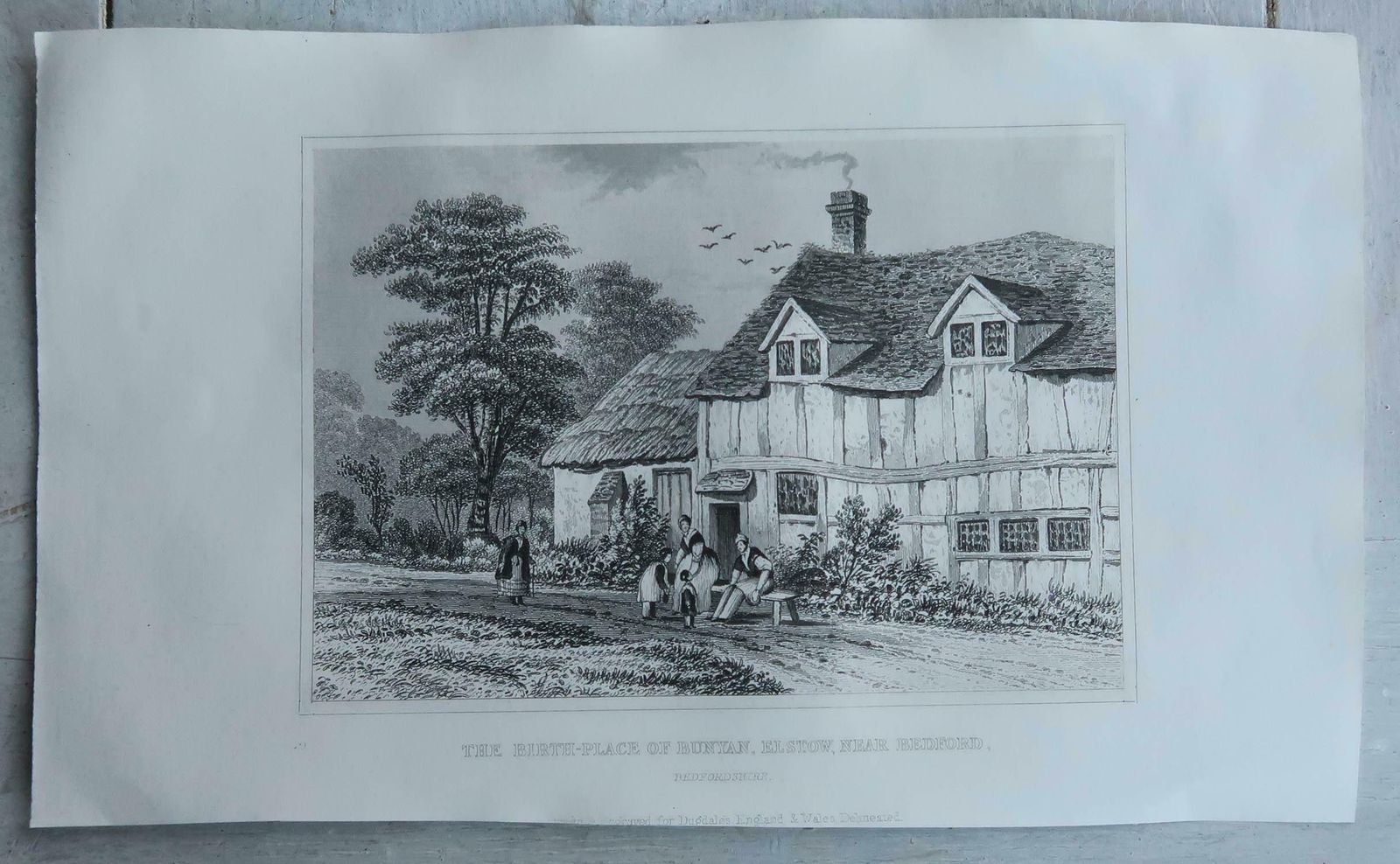 Set Of 18 Antique Prints Of English Country Cottages, Circa 1840 photo furniture