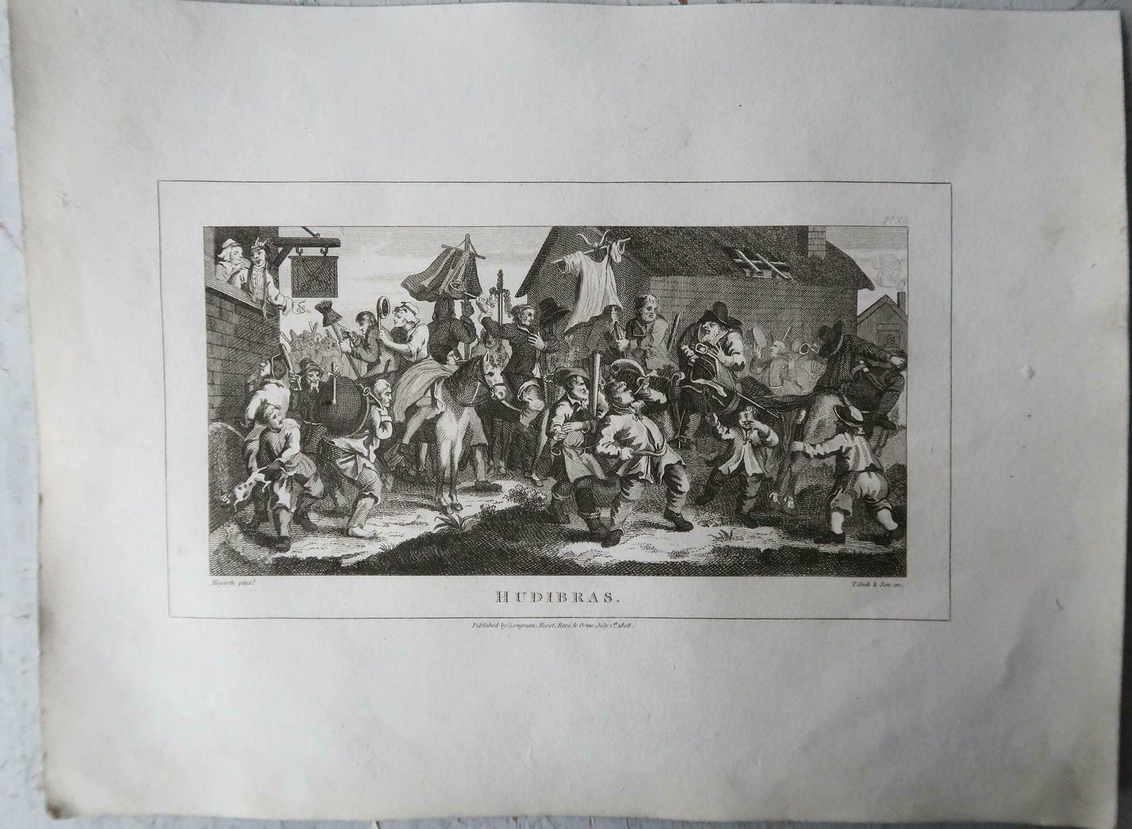 Art Set Of 10 Original Antique Prints After William Hogarth, " Hubidras " 1807 photo