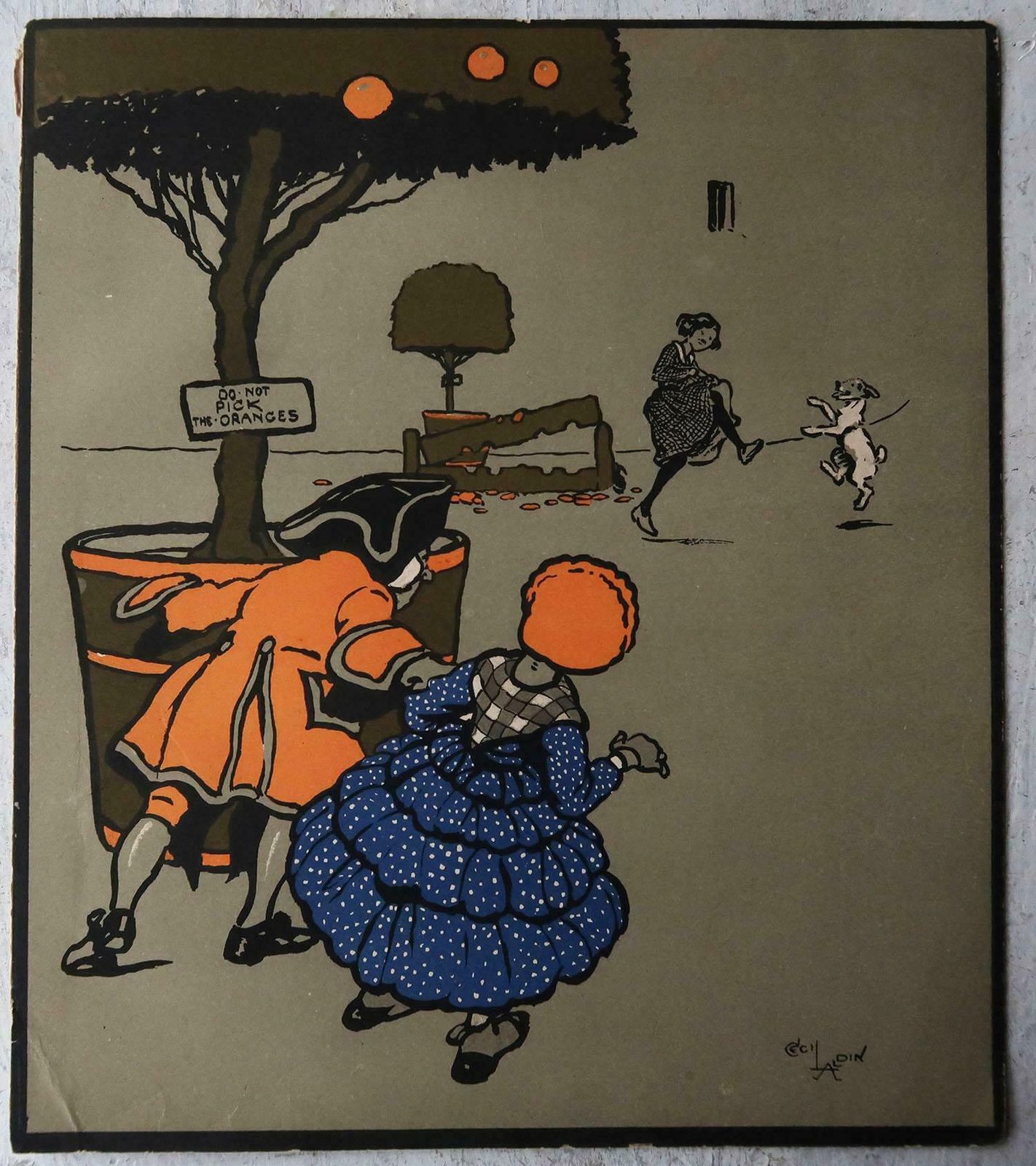 Set Of 8 Original Vintage Prints After Cecil Aldin, Dogs And Rabbits, C.1920 photo buy