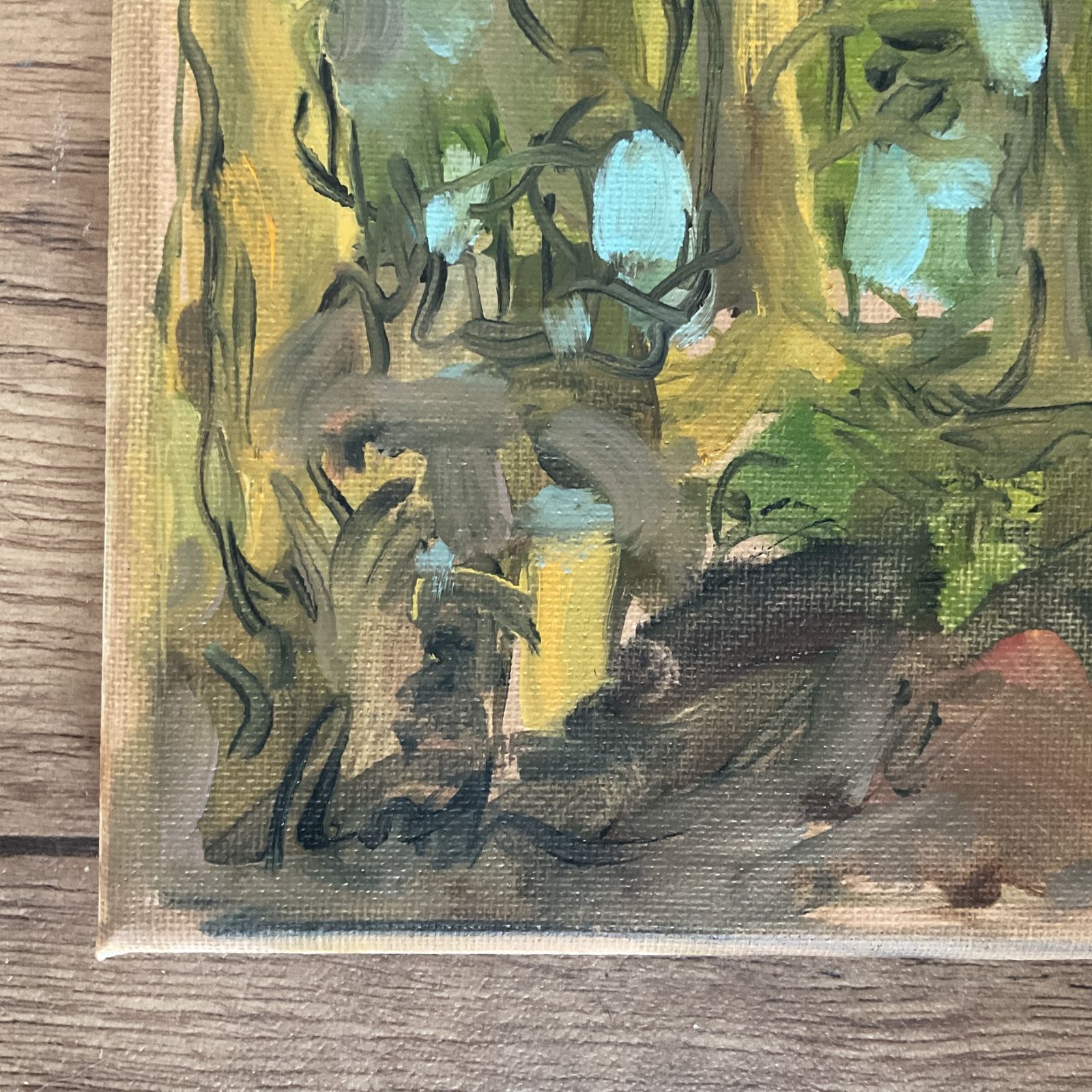 Original Oil Painting Landscape Abstract Signed Roth 8 X 8 Inches Art photo Art