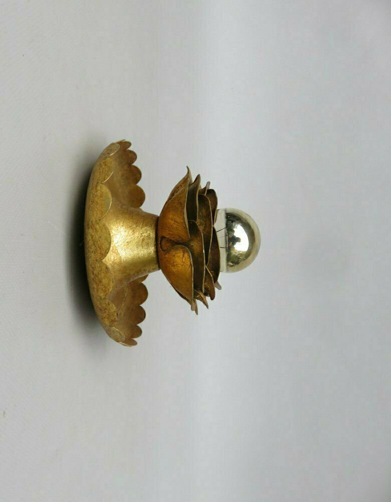 Water Lily Wall Lights In Gold Leaf And Metal By Banci Firenze, 1970s, Set Of 5 photo buy