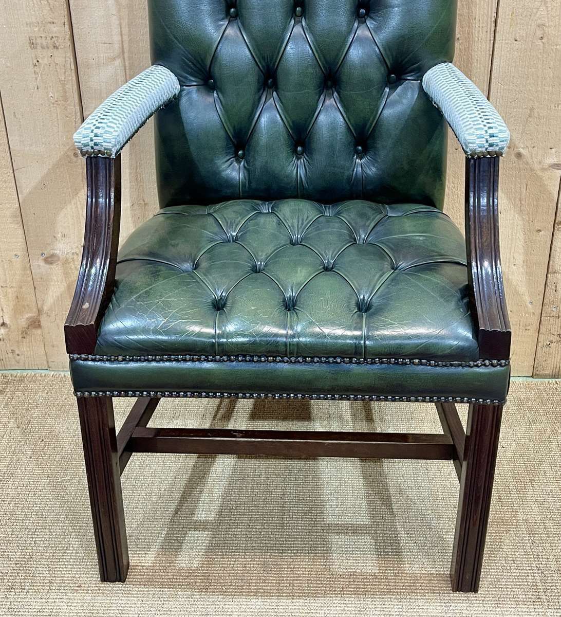 English Chesterfield Leather Armchair From The 70s photo furniture
