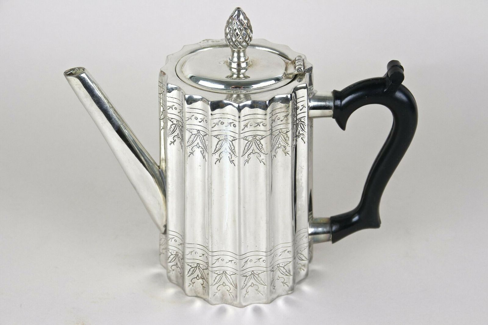 photo for sale Silverplated Sheffield Coffee & Tea Service By Edward With Tray, Uk Ca. 1920