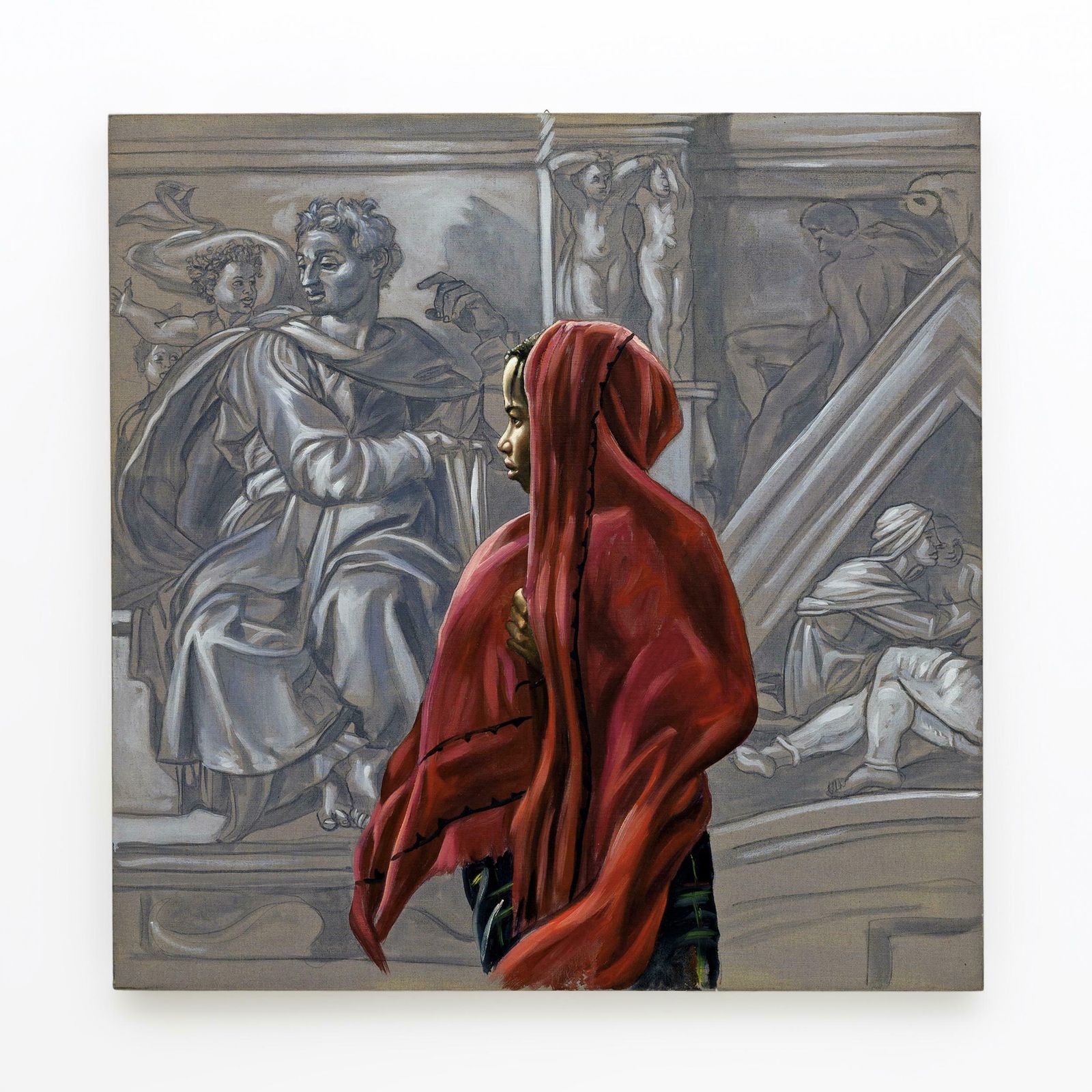 Oil On Canvas "Untitled" Unique Work By Ali Hassoun, Year 2003 photo furniture