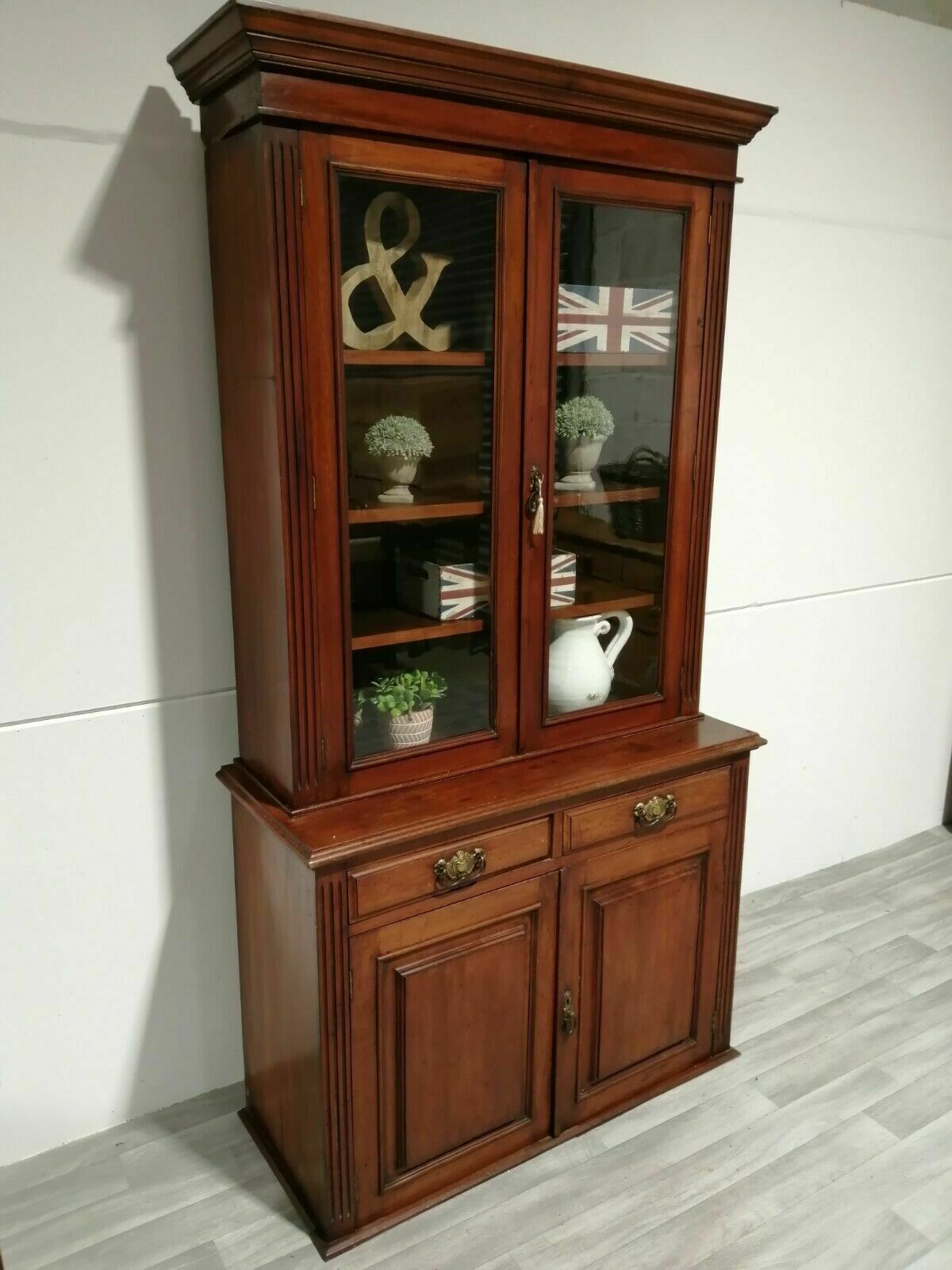 Antique Welsh Arts And Crafts Style Bookcase House Keepers Cupboard photo buy