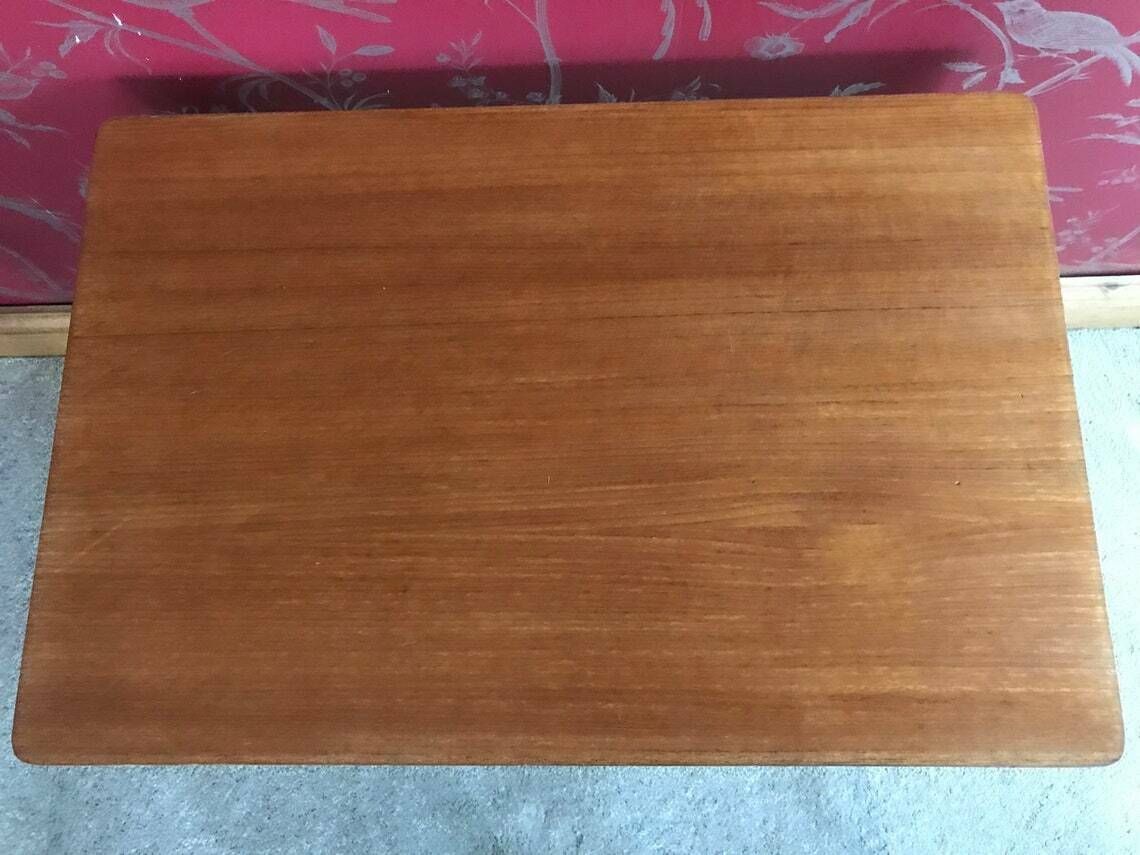 Vintage Nest Of Three Mid Century Coffee Or Occasional Tables In Teak photo for sale