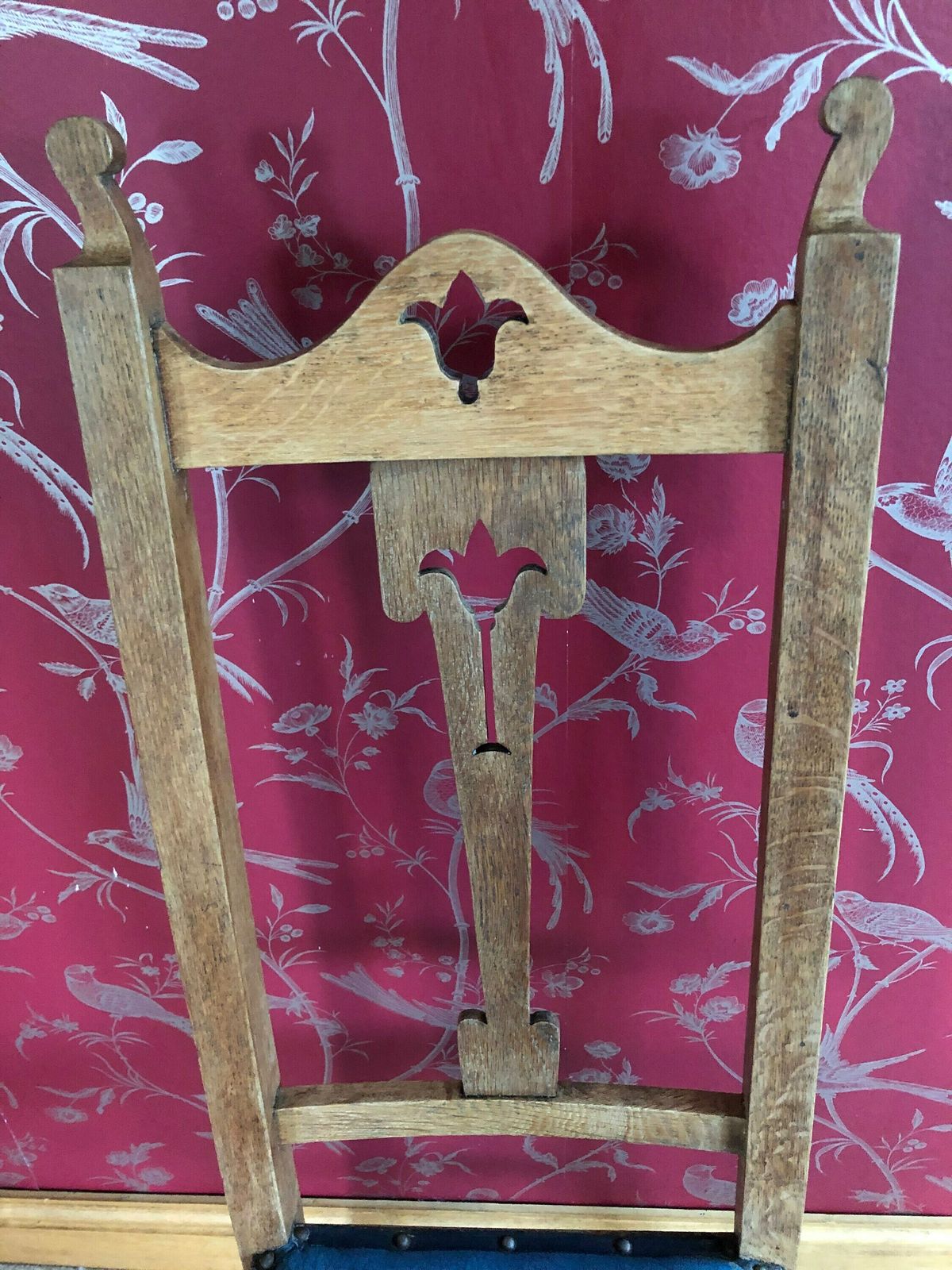 Vintage Arts And Crafts Style Mid Century Oak Hall Chair photo furniture