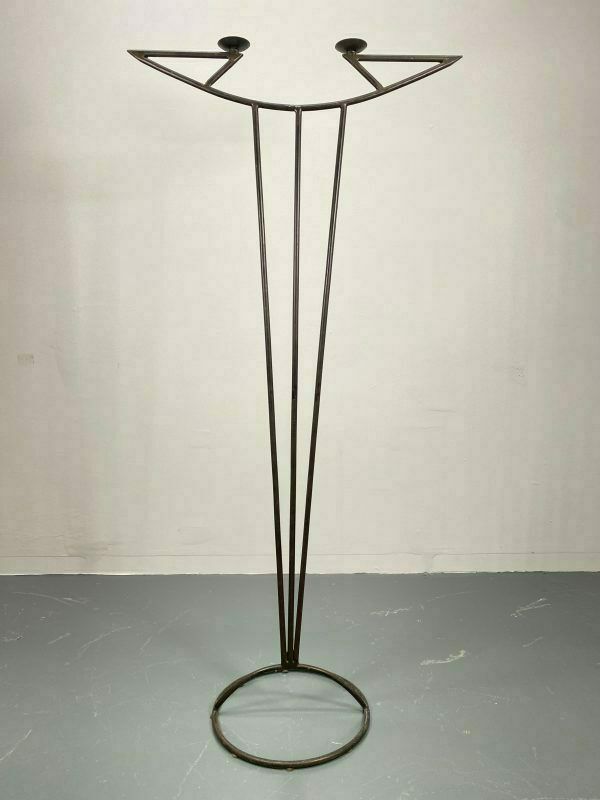 Vintage Wrought Iron Candle Holder Stand photo furniture