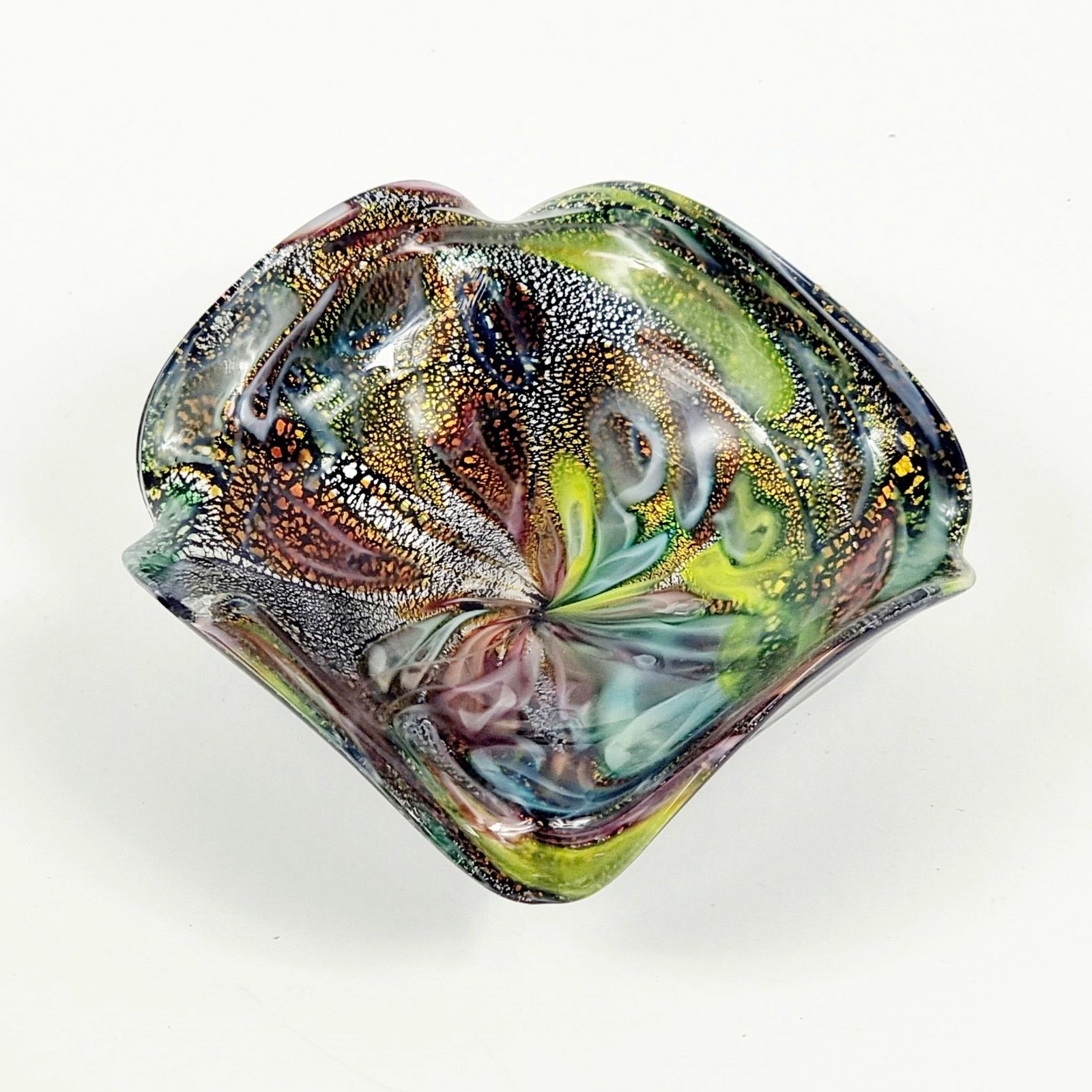 Pair Of Mid Century Murano Glass Bowls By Dino Martens For Avem (Italy, 1950s/1960s) photo vinterior