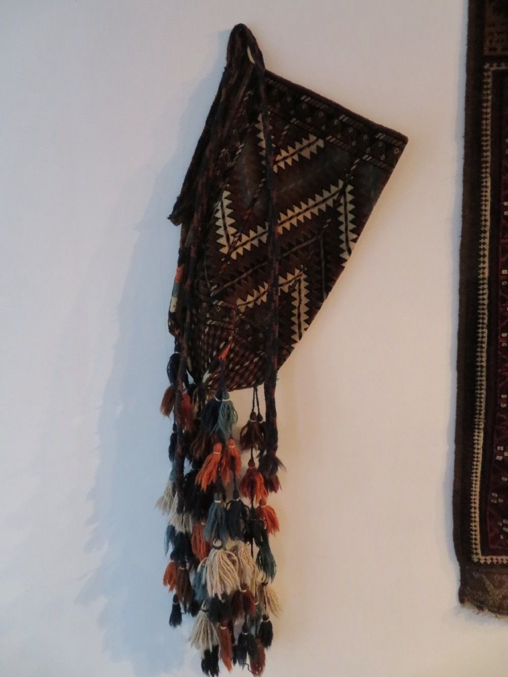Scarce Antique Yomut Turkmen Uk Ok Bash (Tent Pole Bag), Turkmenistan, Central Asia.Circa 1900. photo 1350.0