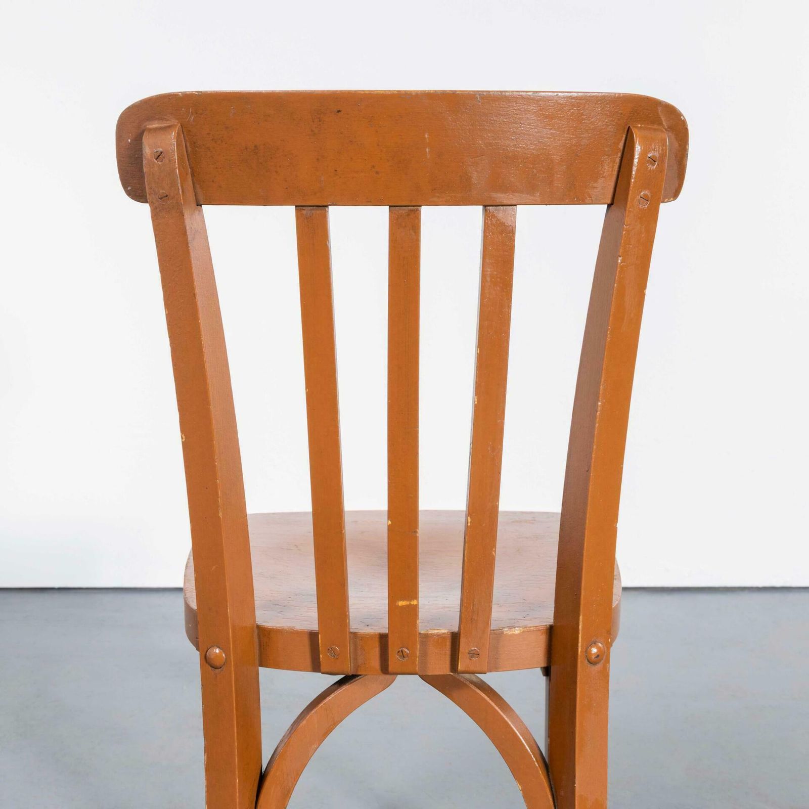 1950’s Bentwood Nougat Painted Beech Bentwood Dining Chairs – Set Of Seven photo vinterior