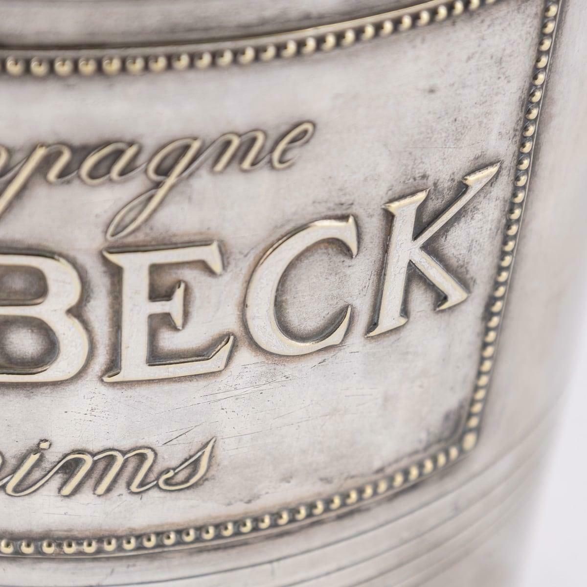 photo for sale Vintage 20thc French Silver Plated Delbeck Reims Champagne / Wine Cooler C.1930