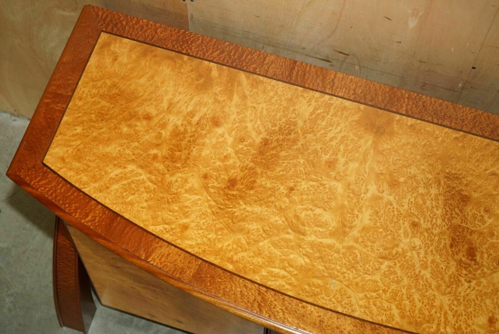 Furniture Stunning Burr Maple & Thuya Wood Andrew Vara Art Deco Sculptural Sideboard photo