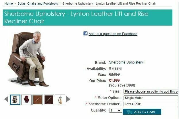Rrp £7,000 Sherborne Leather Upholstery Pair Of Rise Recliner Armchairs And Sofa photo furniture