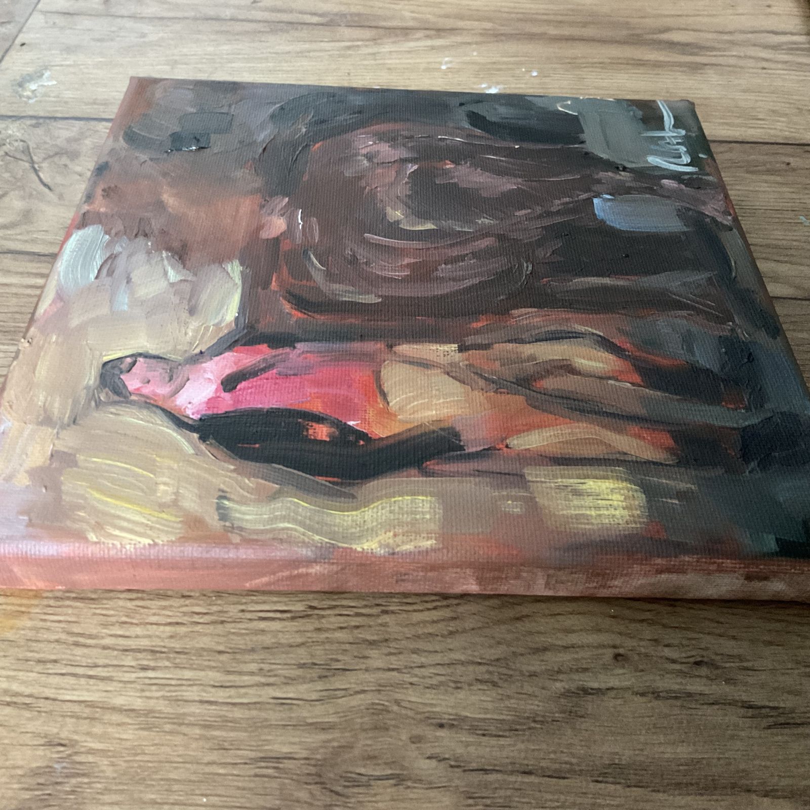 Original Oil Painting Man And Horse Signed Roth 8 X 8 Inches Art Gift Landscape photo Art