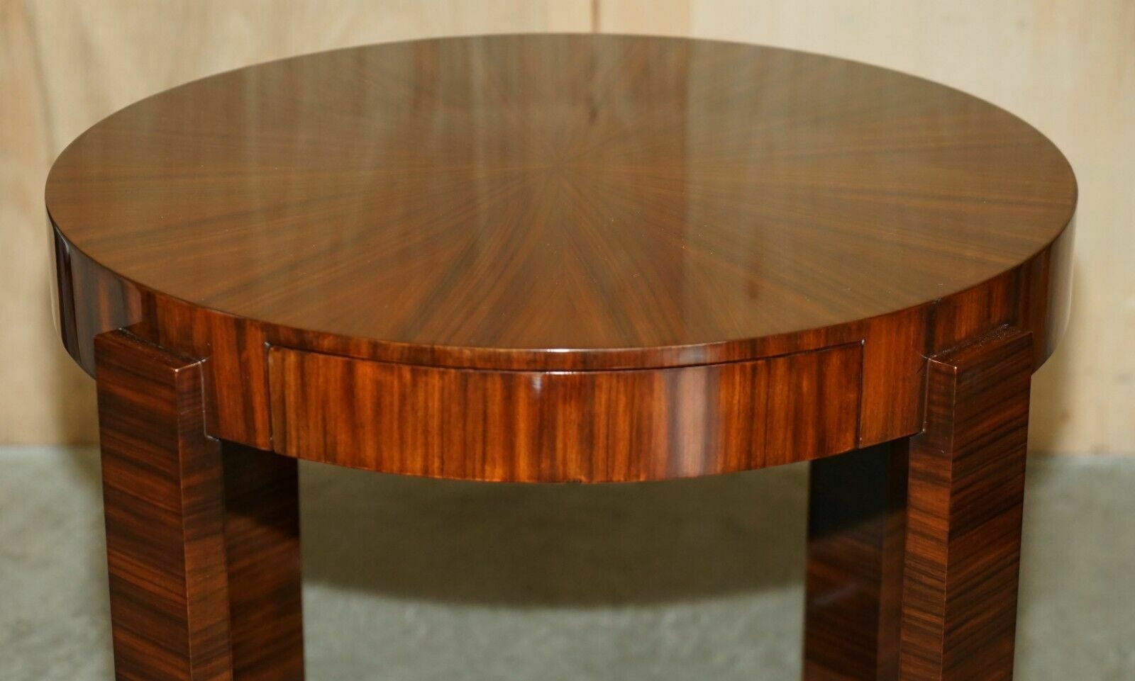 Pair Of Ralph Lauren Single Drawer Round Macassar Table Side Occasional Tables photo 4950.0