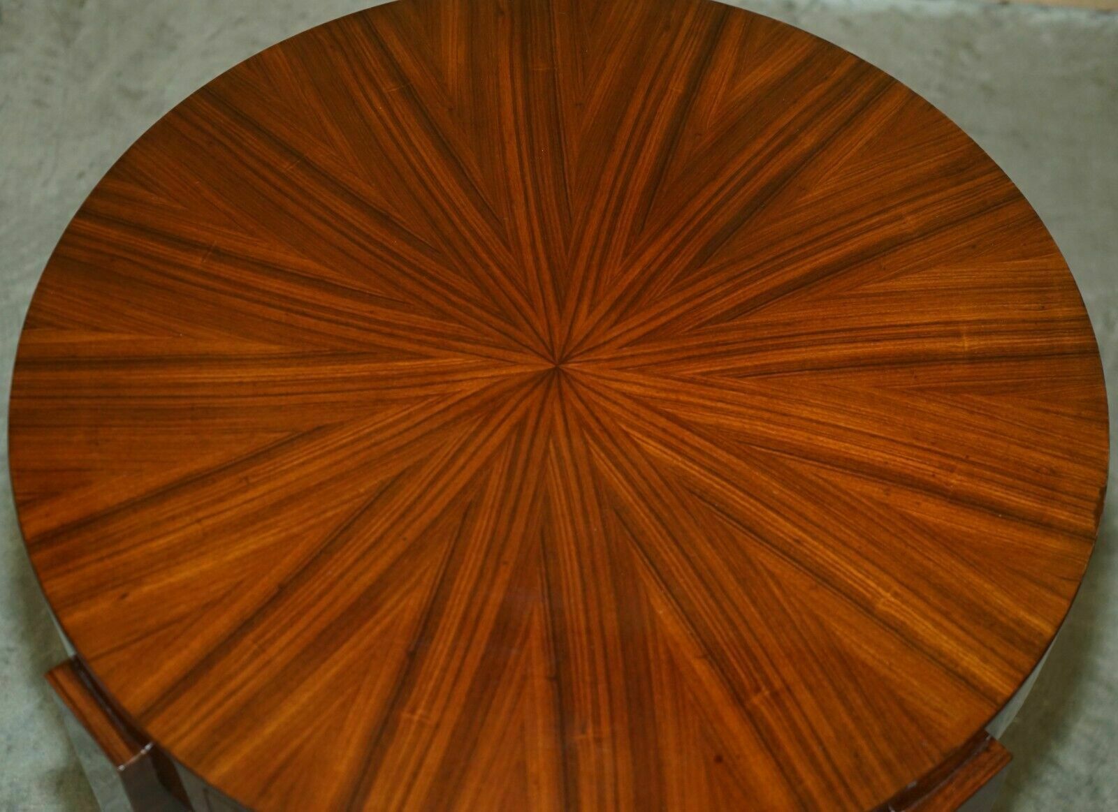 4950.0 Pair Of Ralph Lauren Single Drawer Round Macassar Table Side Occasional Tables photo