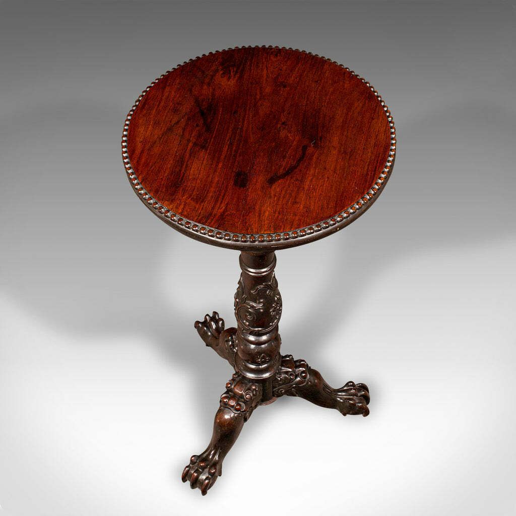 Antique Campaign Torchere, English, Side Table, Planter Stand, William IV, 1835 photo vinterior