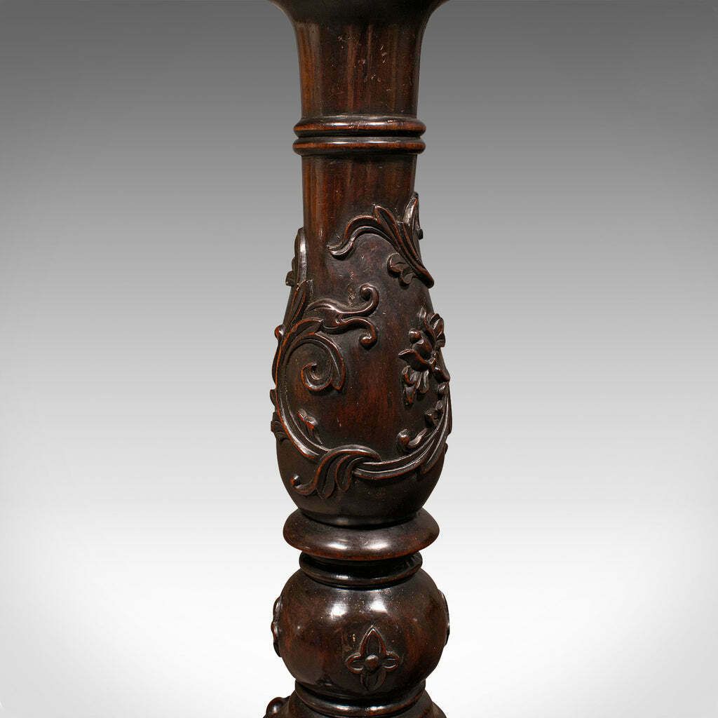 Antique Campaign Torchere, English, Side Table, Planter Stand, William IV, 1835 photo vintage