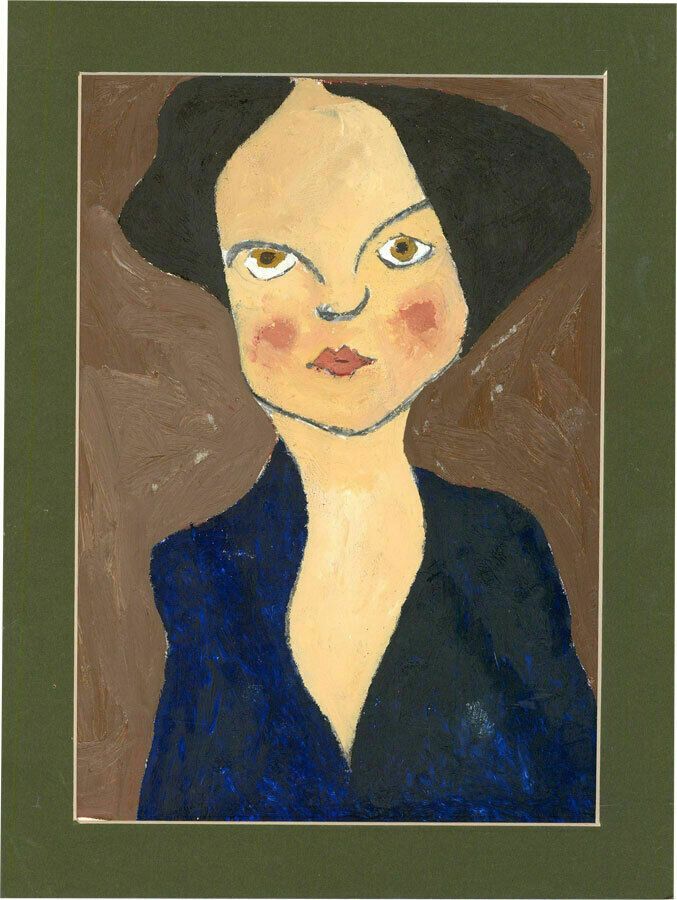 Ben Carrivick Contemporary Oil, Lady In Blue