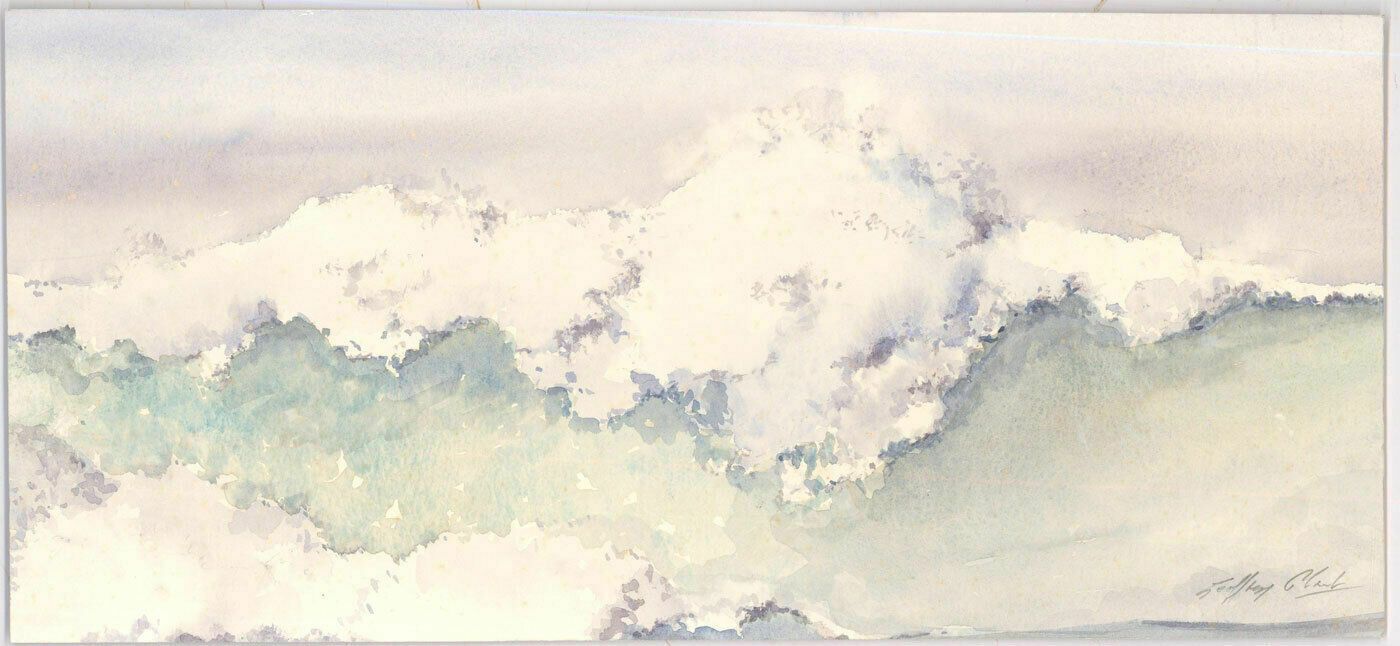 Geoffrey Plant (1939 2000) 20th Century Watercolour, Crashing Wave photo furniture