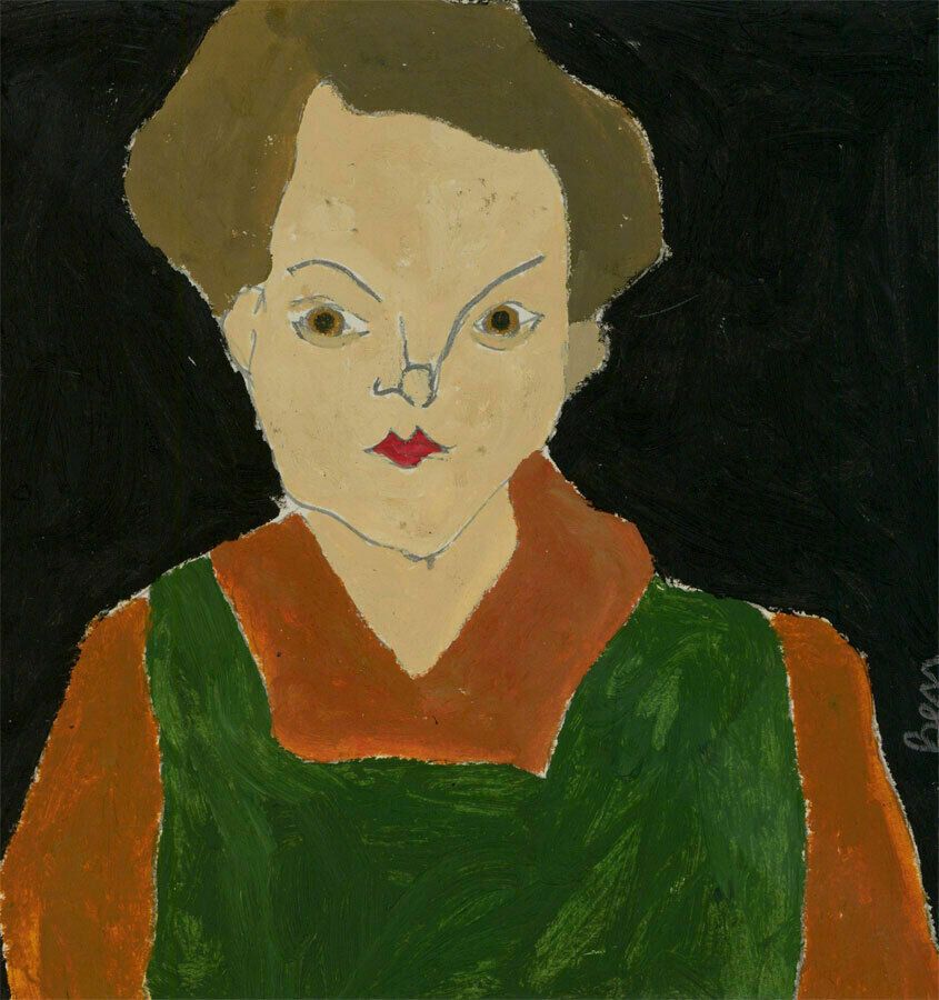 Ben Carrivick Contemporary Oil, Orange & Green Outfit