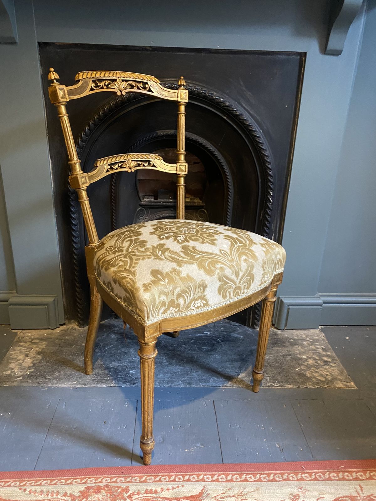 A Pair Of French 19th Century Gilded Chairs photo furniture