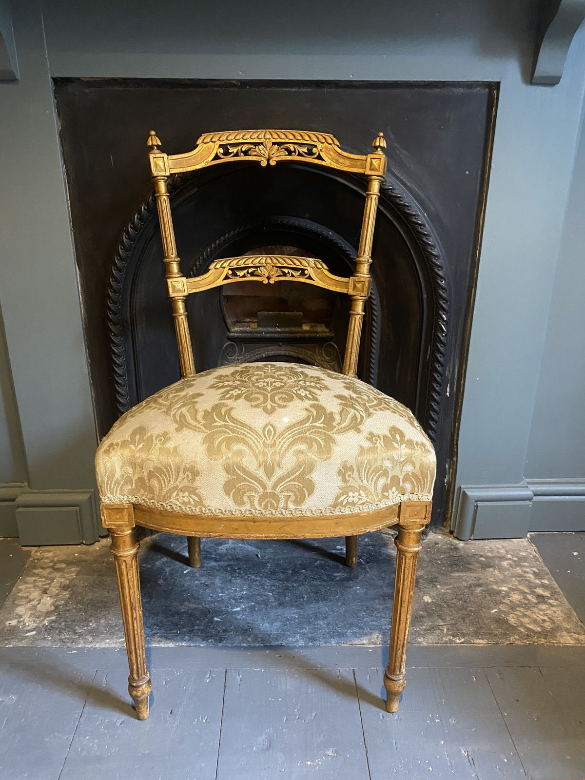 A Pair Of French 19th Century Gilded Chairs photo Furniture